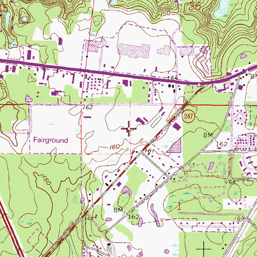 Topographic Map of Columbia County Emergency Medical Services, FL