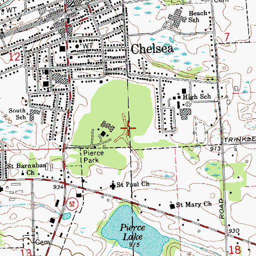 Topographic Map of Huron Valley Ambulance, MI