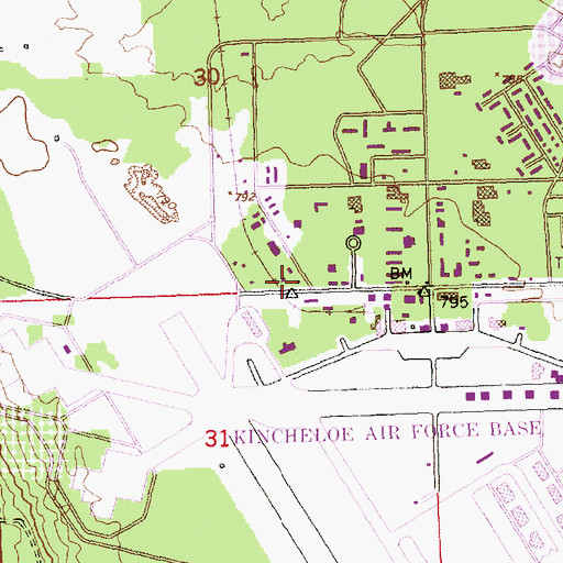 Topographic Map of Kinross Emergency Medical Services, MI