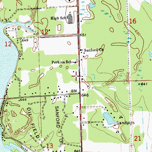 Topographic Map of MidMichigan Medical Center Emergency Medical Services Station 9, MI
