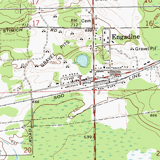 Topographic Map of Garfield Township Ambulance Service, MI