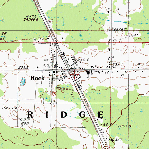 Topographic Map of Rock Rescue Emergency Medical Services, MI