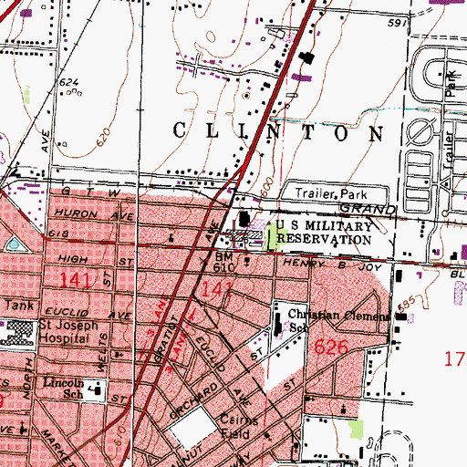 Topographic Map of Medstar Ambulance, MI