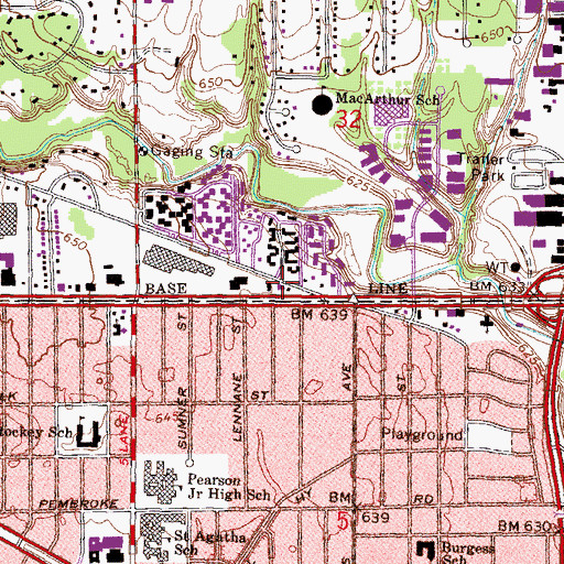 Topographic Map of Community Emergency Medical Services Headquarters, MI