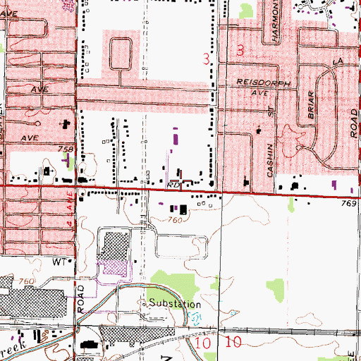 Topographic Map of Universal Emergency Medical Services, MI