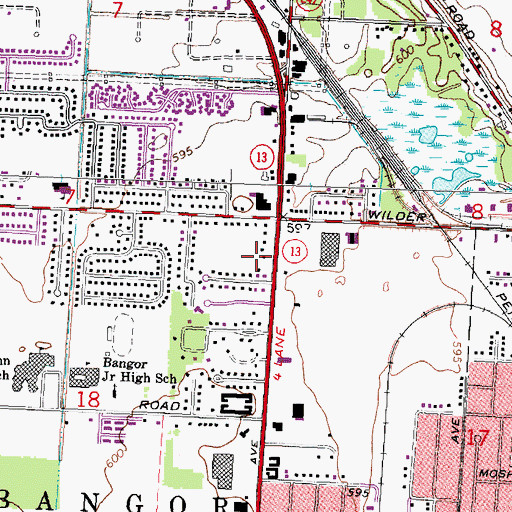 Topographic Map of Mobile Medical Response Station 51, MI