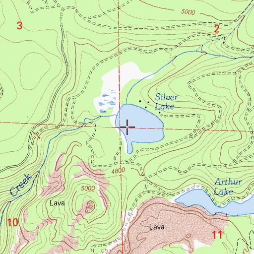 Topographic Map of Silver Lake, CA