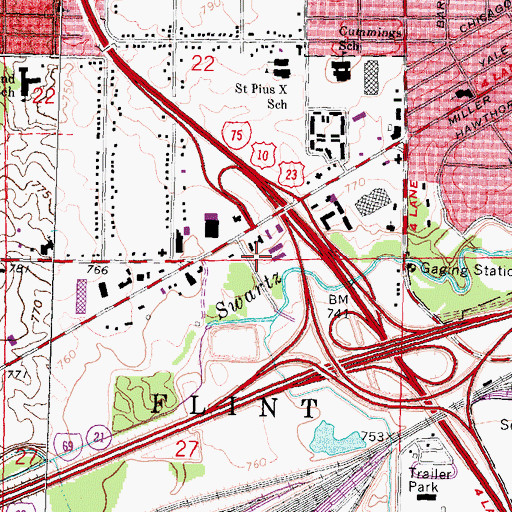Topographic Map of Regional Emergency Medical Services, MI