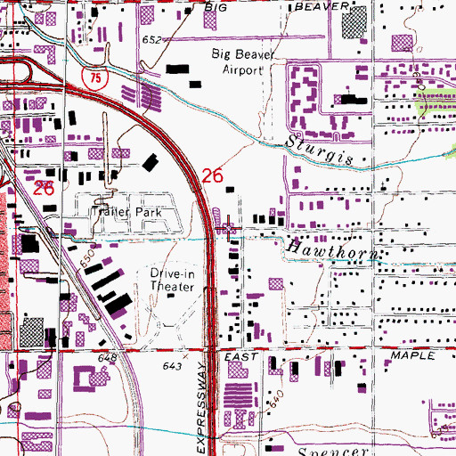 Topographic Map of Alliance Mobile Health, MI