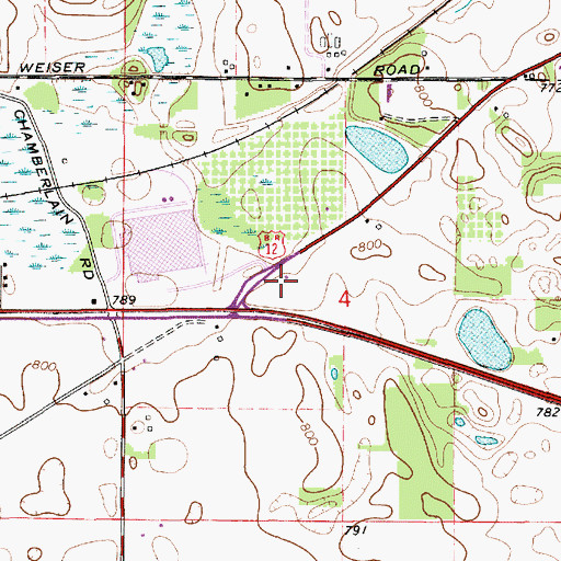 Topographic Map of Southwestern Michigan Community Ambulance Services, MI