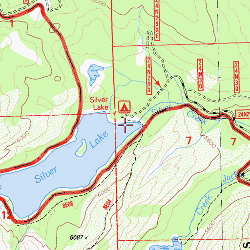 Topographic Map of Silver Lake, CA