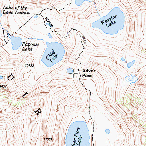 Topographic Map of Silver Pass, CA