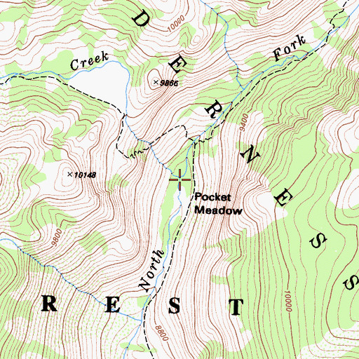 Topographic Map of Silver Pass Creek, CA