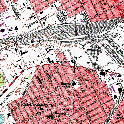 Topographic Map of City of Detroit Fire Department Emergency Medical Services Medic 9 / Medic 19, MI