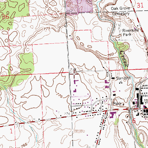 Topographic Map of Morenci Area Emergency Medical Services, MI