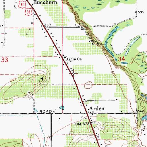 Topographic Map of Medic 1 Emergency Medical Services South, MI