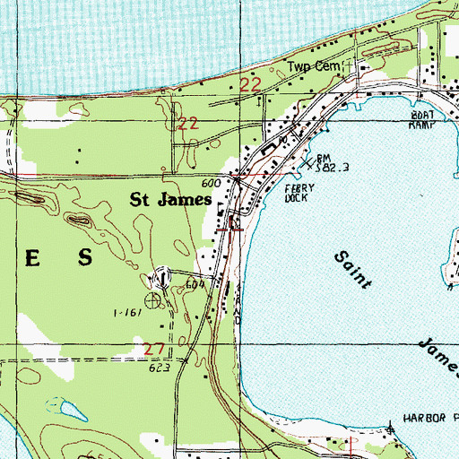 Topographic Map of Beaver Island Emergency Medical Services and Rescue, MI