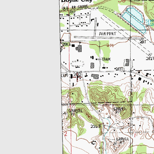 Topographic Map of Boyne City Emergency Medical Services, MI