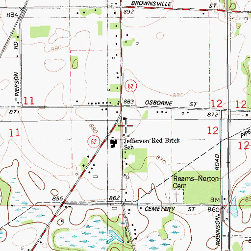 Topographic Map of LifeCare Ambulance Services Cassopolis, MI