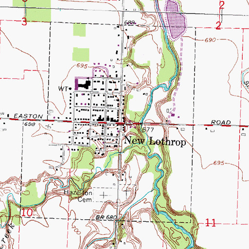 Topographic Map of Twin Township Ambulance, MI