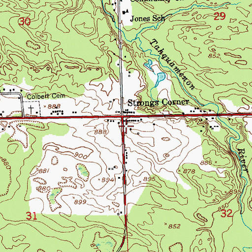 Topographic Map of Chippewa County Ambulance Service, MI