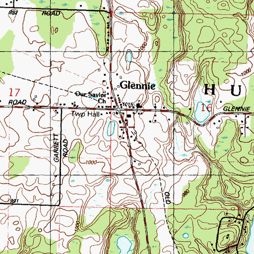 Topographic Map of Curtis First Responders, MI