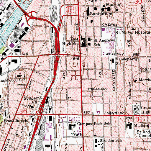 Topographic Map of Paramed, MI