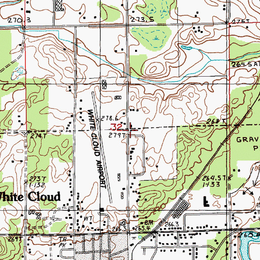 Topographic Map of Life Emergency Medical Services White Cloud Station, MI