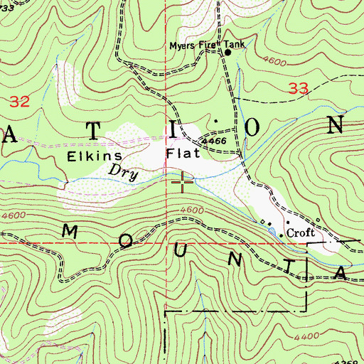 Topographic Map of Simpson Gulch, CA