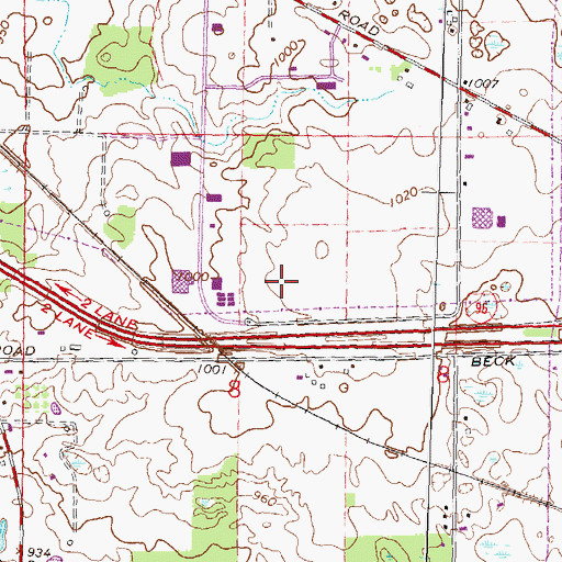 Topographic Map of Livingston County Genoa Emergency Medical Services Station, MI