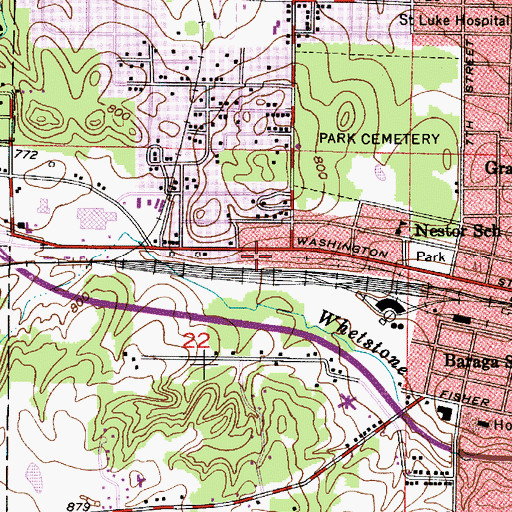 Topographic Map of Mediride Emergency Medical Services, MI