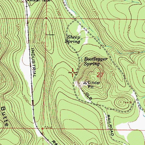 Topographic Map of Bootlegger Spring, AZ
