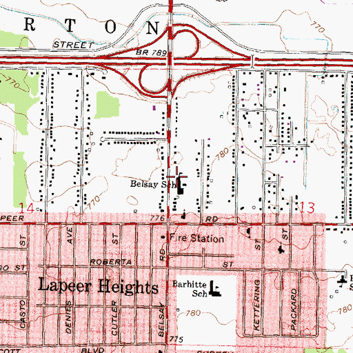 Topographic Map of Patriot Ambulance Service, MI