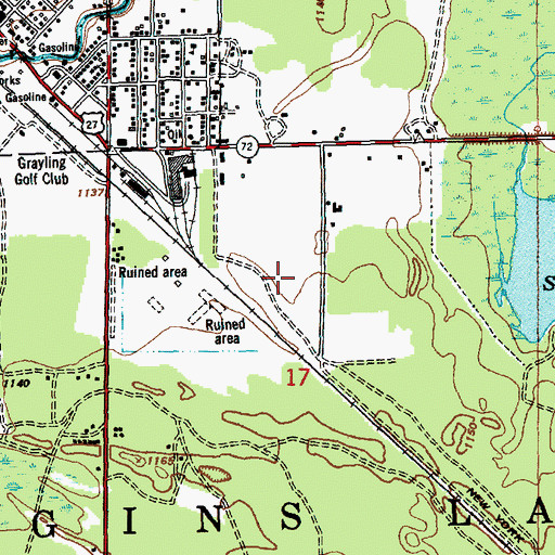 Topographic Map of North Flight Emergency Medical Services, MI