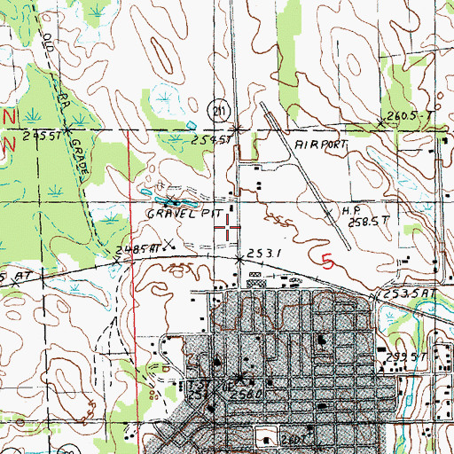 Topographic Map of Onaway Area Ambulance Service, MI