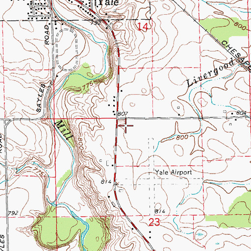 Topographic Map of Tri - Hospital Emergency Medical Services Station 6, MI
