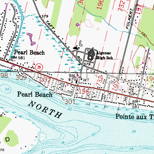 Topographic Map of Tri - Hospital Emergency Medical Services Station 4, MI