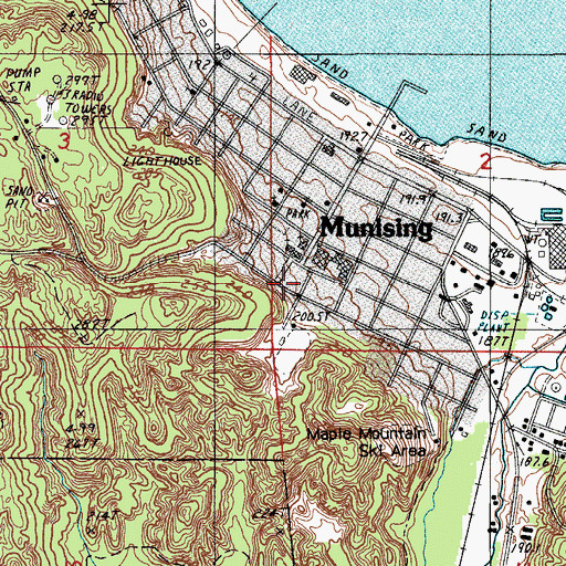 Topographic Map of Alger County Sheriff Department Emergency Medical Services, MI