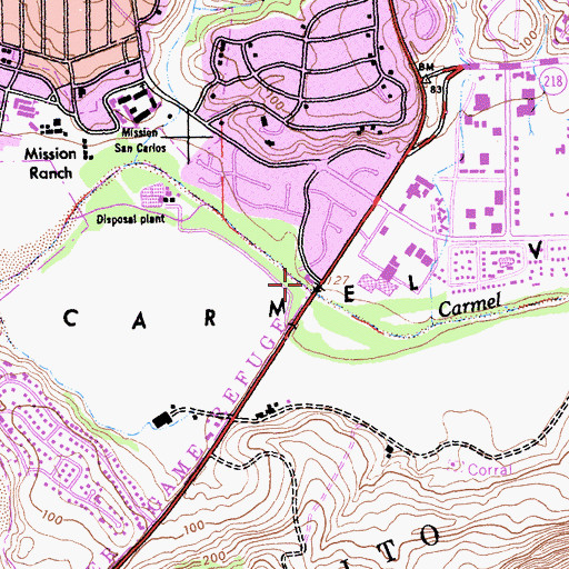 Topographic Map of American Medical Response Ambulance Service Carmel, CA