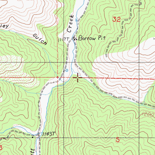 Topographic Map of Sissel Gulch, CA