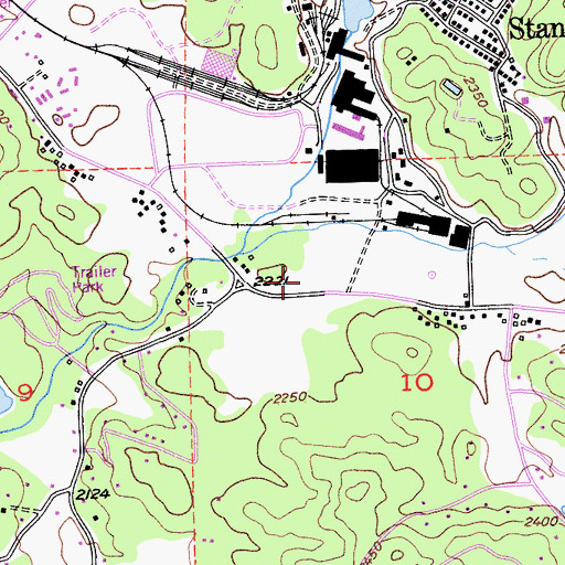 Topographic Map of Tuolumne County Ambulance Service Station 11, CA