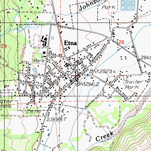 Topographic Map of City of Etna Ambulance, CA