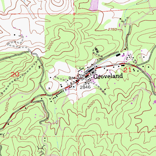Topographic Map of Tuolumne County Ambulance Service Station 41, CA