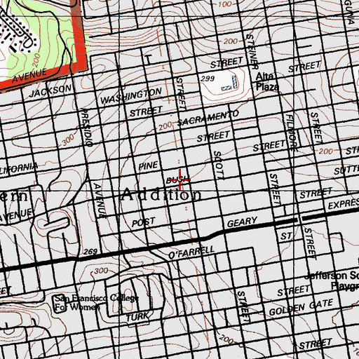 Topographic Map of King American Ambulance Company Allied Medical Services, CA