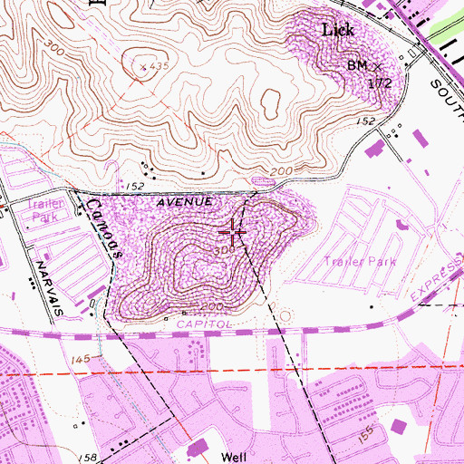 Topographic Map of Golden State Medical Services, CA