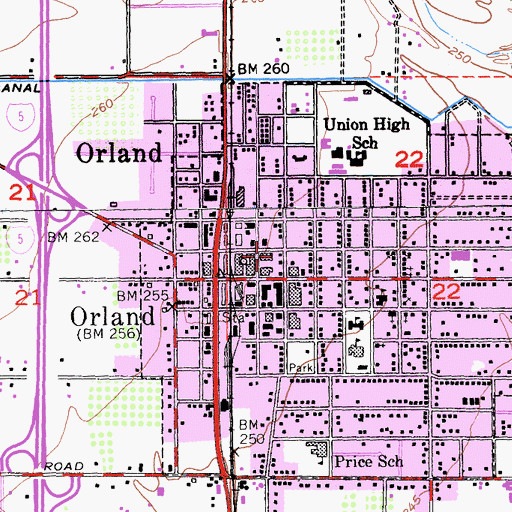 Topographic Map of Westside Ambulance Association, CA