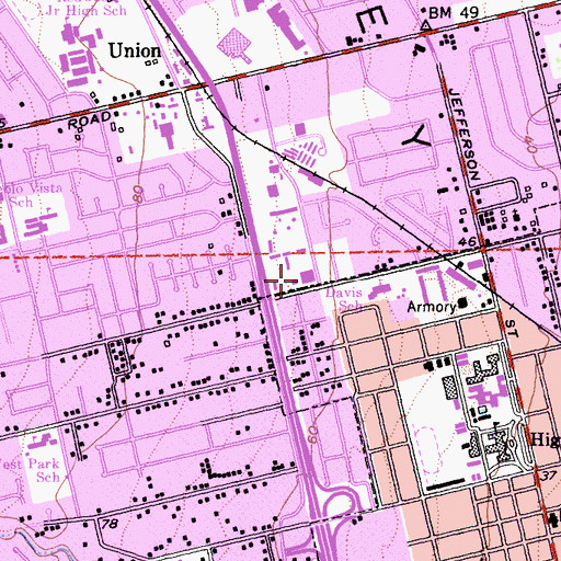 Topographic Map of Piners Napa Ambulance Service, CA