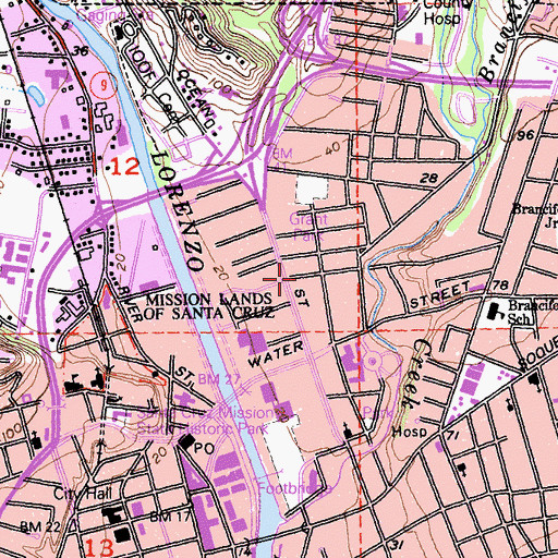 Topographic Map of American Medical Response Santa Cruz Division, CA