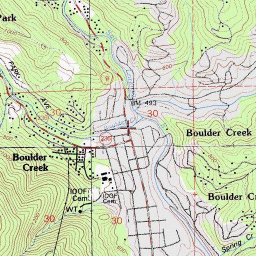 Topographic Map of American Medical Response Santa Cruz Division, CA