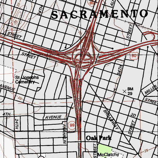 Topographic Map of Sacramento Valley Ambulance Service, CA